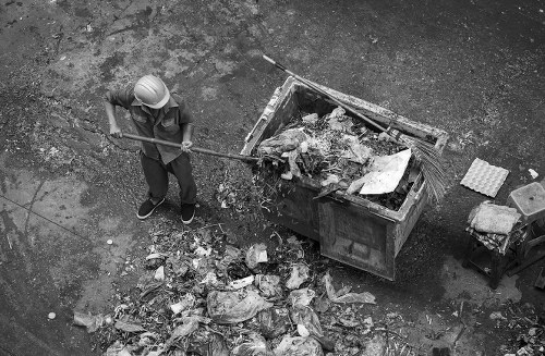 Concrete recycling process at a Marylebone facility